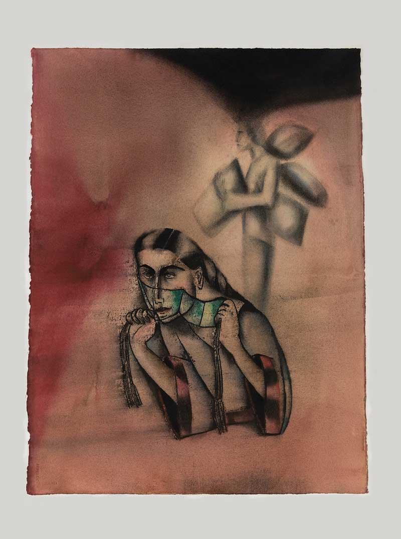  DODIYA Anju, Pillowbearer with shadow 2020 Courtesy of the artist & Perrotin