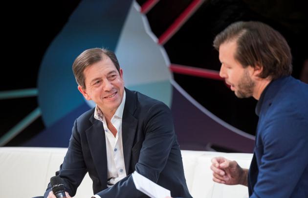 Mathias Burghardt during the opening of the Trinity Gate Investments Conference AI x AI